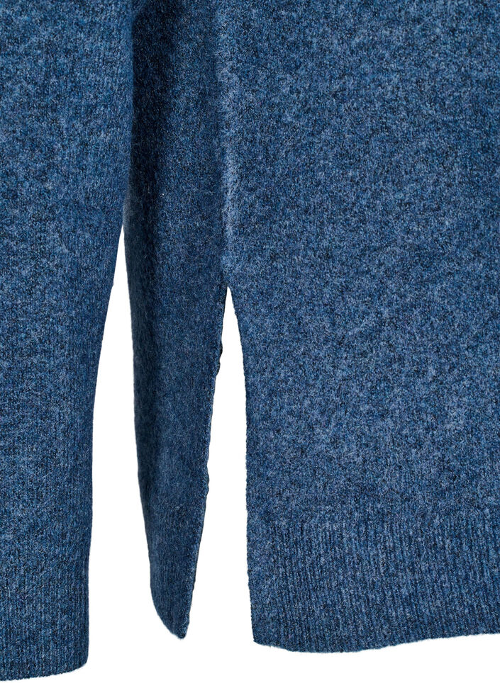 Knitted top with wool and slits, Bering Sea Mel., Packshot image number 3