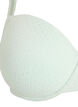 Moulded microfibre bra with a dobby texture, Green, Packshot image number 2
