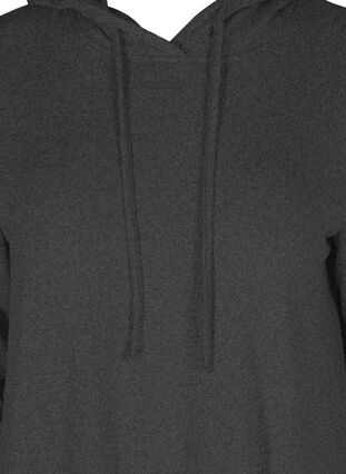 Long sleeve hoodie dress, Dark Grey Melange, Packshot image number 2