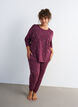 Printed night top, Dark Bordeaux, Model image number 1