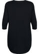 Cotton t-shirt with 3/4 sleeves, Black, Packshot image number 1