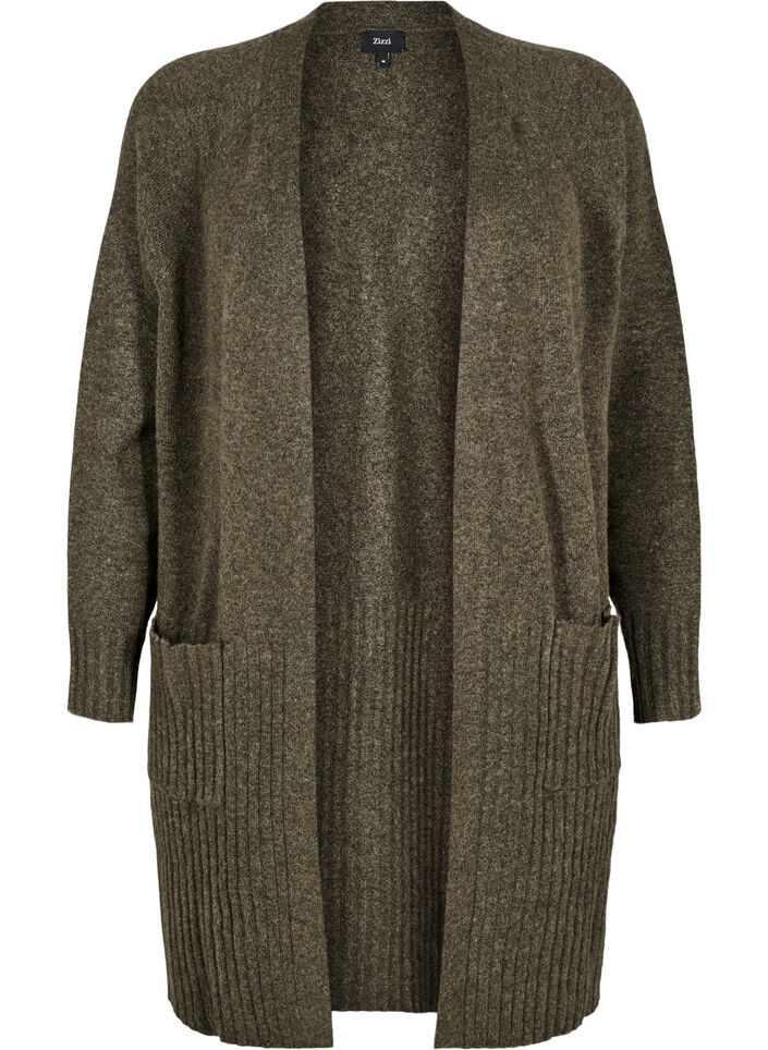 Long cardigan with pockets, Sea Turtle Mel., Packshot image number 0