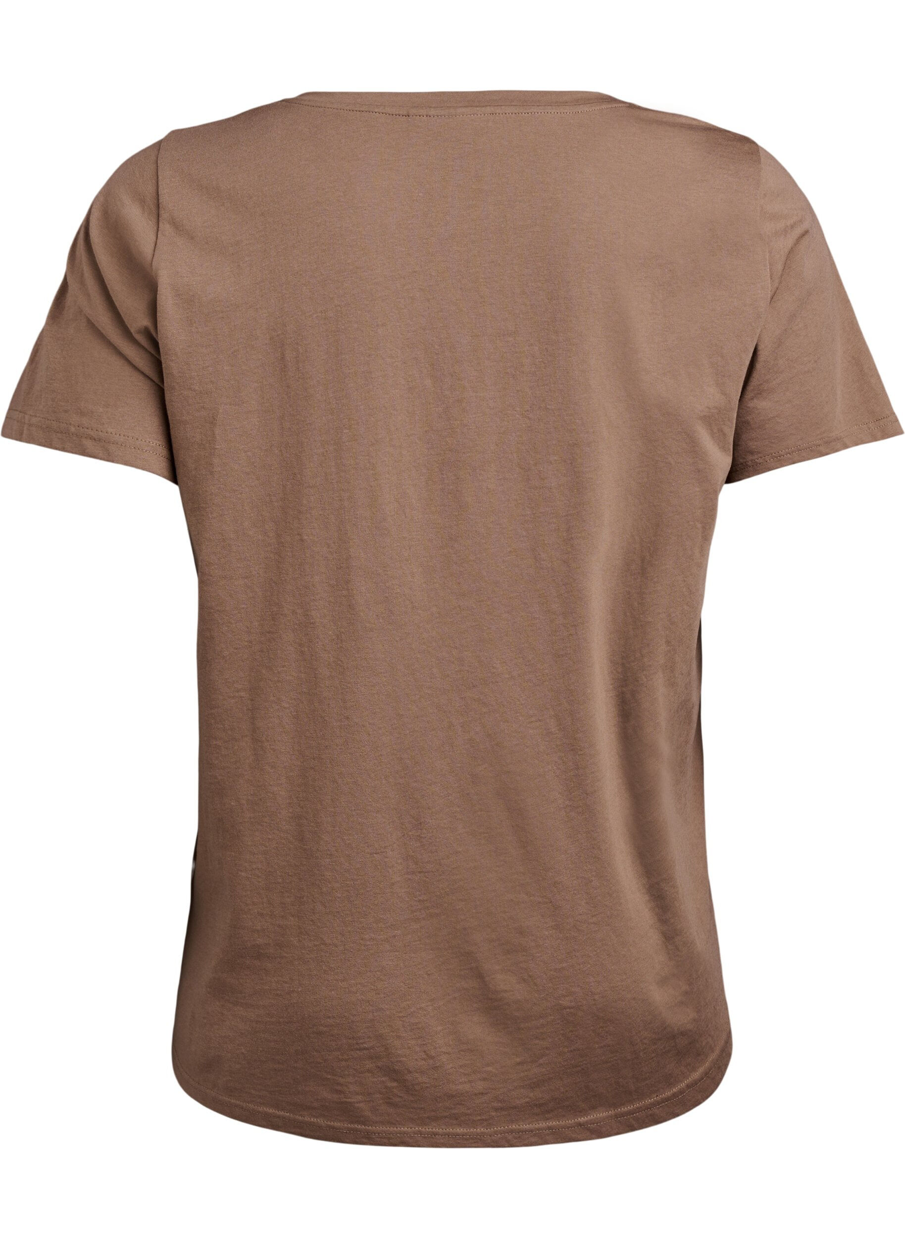 Zizzifashion V-neck T-shirt, Brown, Packshot image number 1