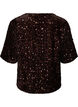 Sequin blouse with elbow-length sleeves, Brown, Packshot image number 1