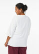 Shirt Blouse with V-Neck and 3/4 Sleeves, Vanilla, Model image number 2