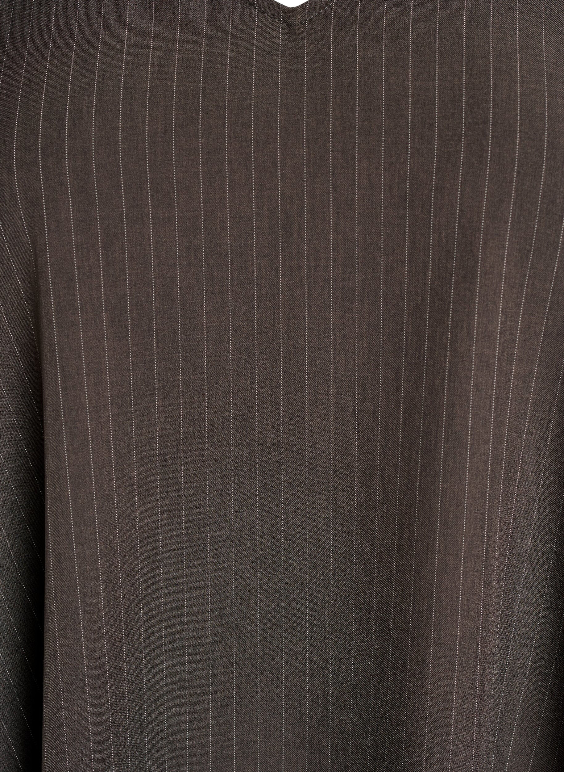 ZizzifashionSleeveless pinstripe A-line dress, Brown, Packshot image number 2