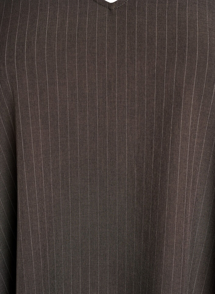Sleeveless pinstripe A-line dress, Brown, Packshot image number 2