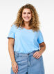 Solid-coloured basic cotton T-shirt, Light Blue, Model image number 0