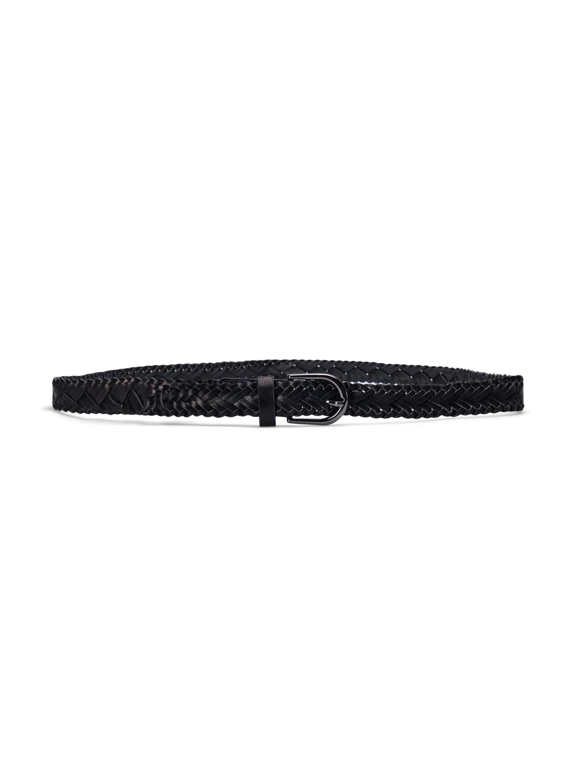 Zizzifashion Braided belt, Black, Packshot image number 2