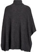 Poncho with turtleneck and button detail, Dark Grey, Packshot image number 1