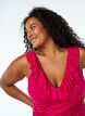 Swimsuit with ruffles and removable inserts, Pink, Model image number 2