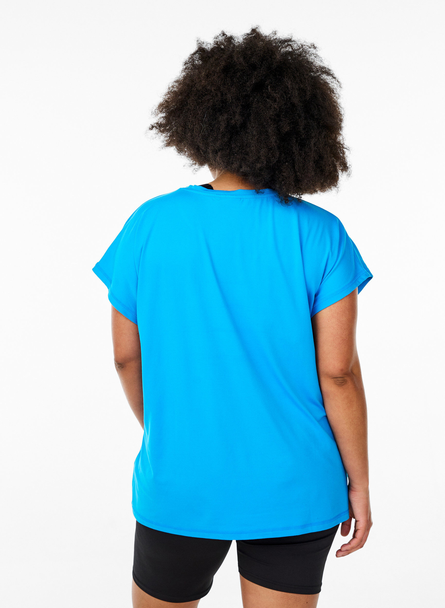 Zizzifashion Solid-coloured training T-shirt, Blue, Model image number 2