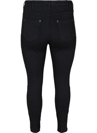 Cropped Amy jeans with a high waist and zip, Black, Packshot image number 1