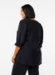Tunic with 3/4 sleeves and a V-neck, Black, Model image number 2