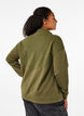 Sweatshirt with knitwear and zip, Winter Moss, Model image number 1