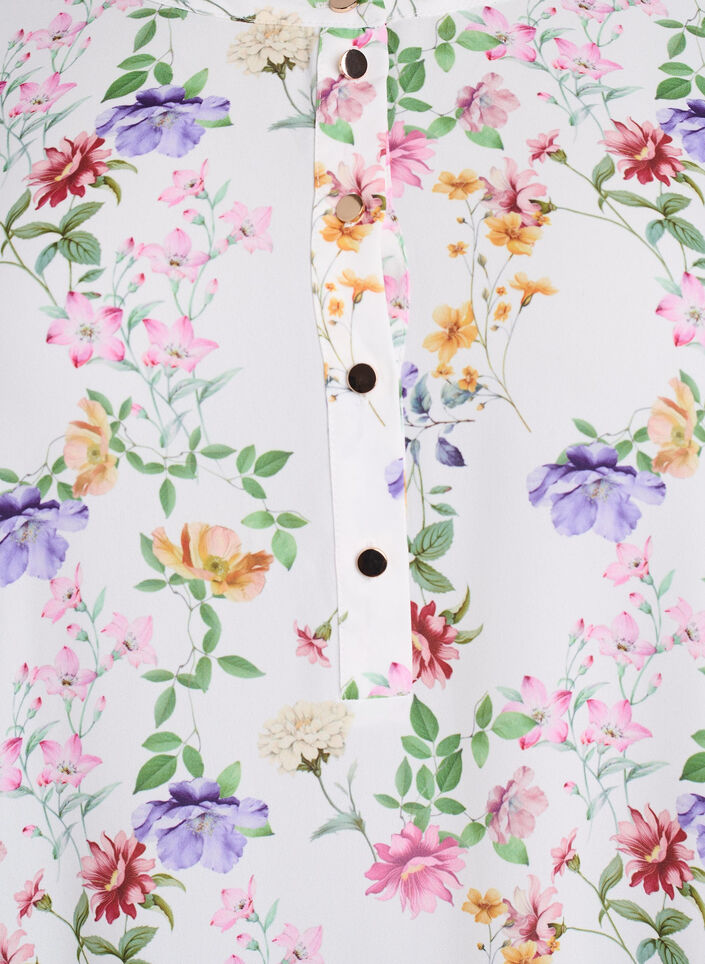 Floral midi dress with 3/4 sleeves, Rose, Packshot image number 2