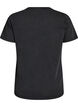 Organic cotton T-shirt with rock print, Black, Packshot image number 1