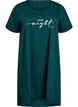 Short-sleeved nightgown in organic cotton, Green, Packshot image number 0