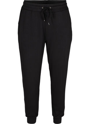 Sweatpants with pockets and drawstrings, Black, Packshot image number 0