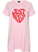 Short-sleeved nightgown in organic cotton, Pink, Packshot image number 0