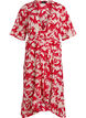 Printed wrap dress with short sleeves, Red, Packshot image number 0