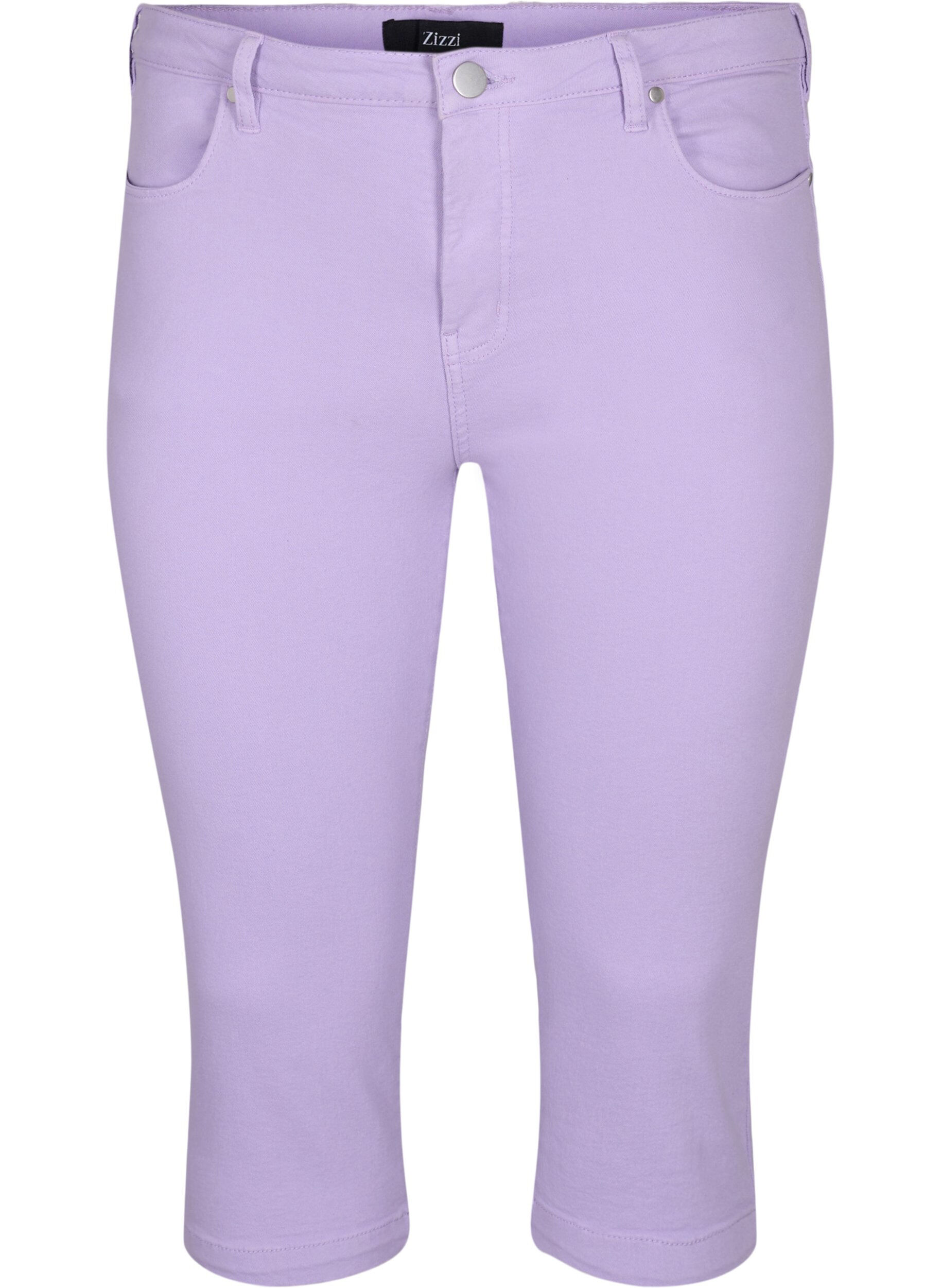 Zizzifashion Tight-fitting Emily capri trousers, Lavender, Packshot image number 0