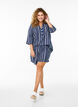 Striped blouse in linen-viscose blend, Blue, Model image number 1