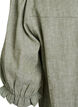 Blouse in linen and viscose with 1/2 sleeves, Green, Packshot image number 3