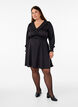 Short dress with smock detailing, Black, Model image number 1
