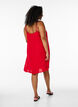 Solid colour strap dress in viscose, Red, Model image number 2