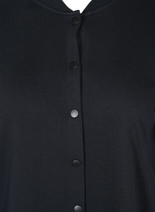 Sweater jacket with button fastening, Black, Packshot image number 2