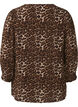 Leopard print blouse with 3/4 sleeves, Leo AOP, Packshot image number 1