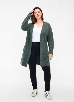 Long knitted cardigan with pockets, Urban Chic Mel., Model image number 2