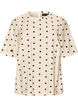 Viscose blouse with spots and 1/2 sleeves, Vanilla, Packshot image number 0
