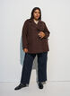 Short coat with double-breasted button closure, Brown, Model image number 1