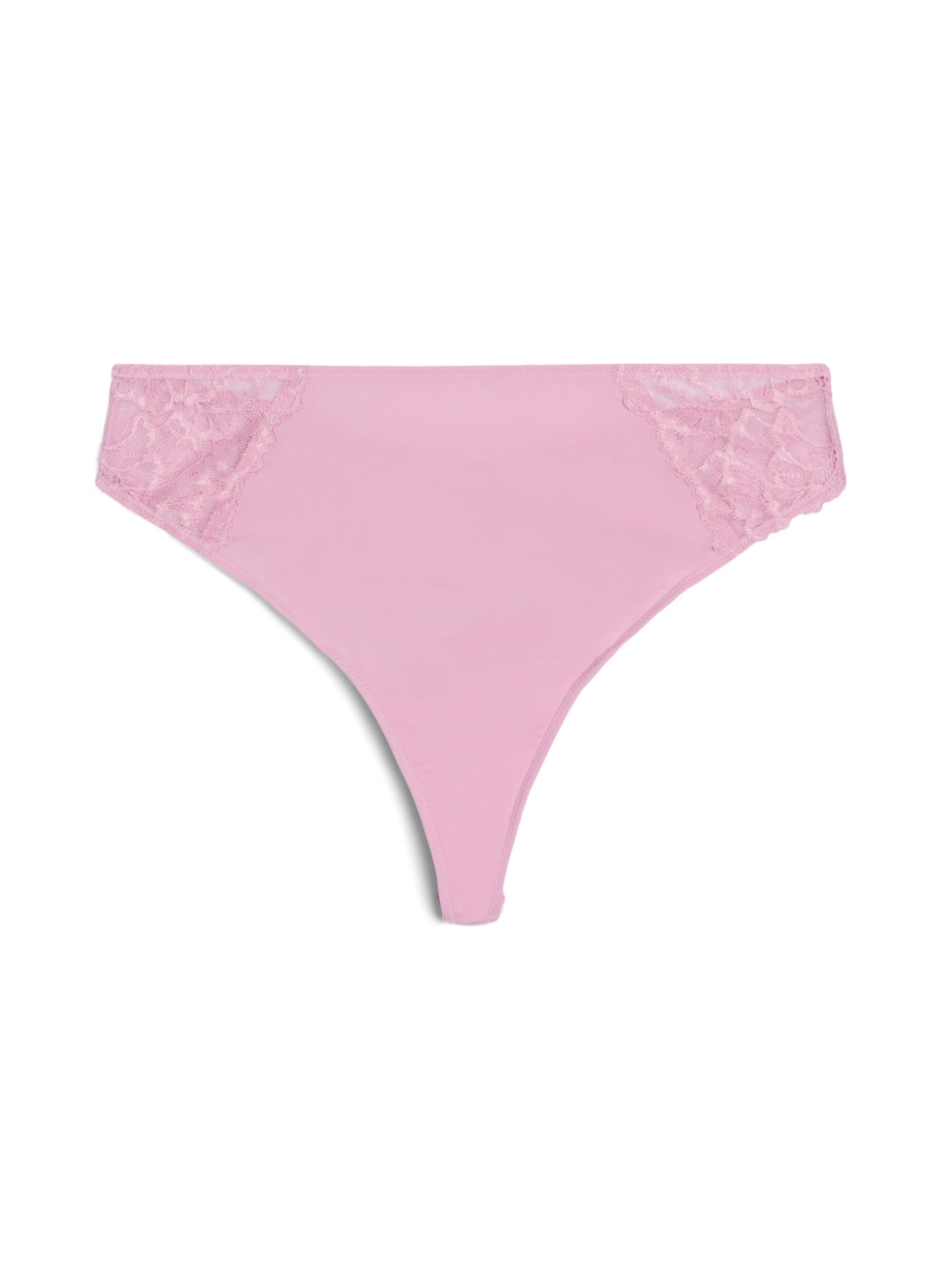 G-string with lace and microfiber