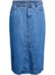 Denim maxi skirt with tie belt, Blue, Packshot image number 0