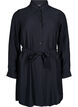 Shirt dress with tie belt and long sleeves, Black, Packshot image number 0