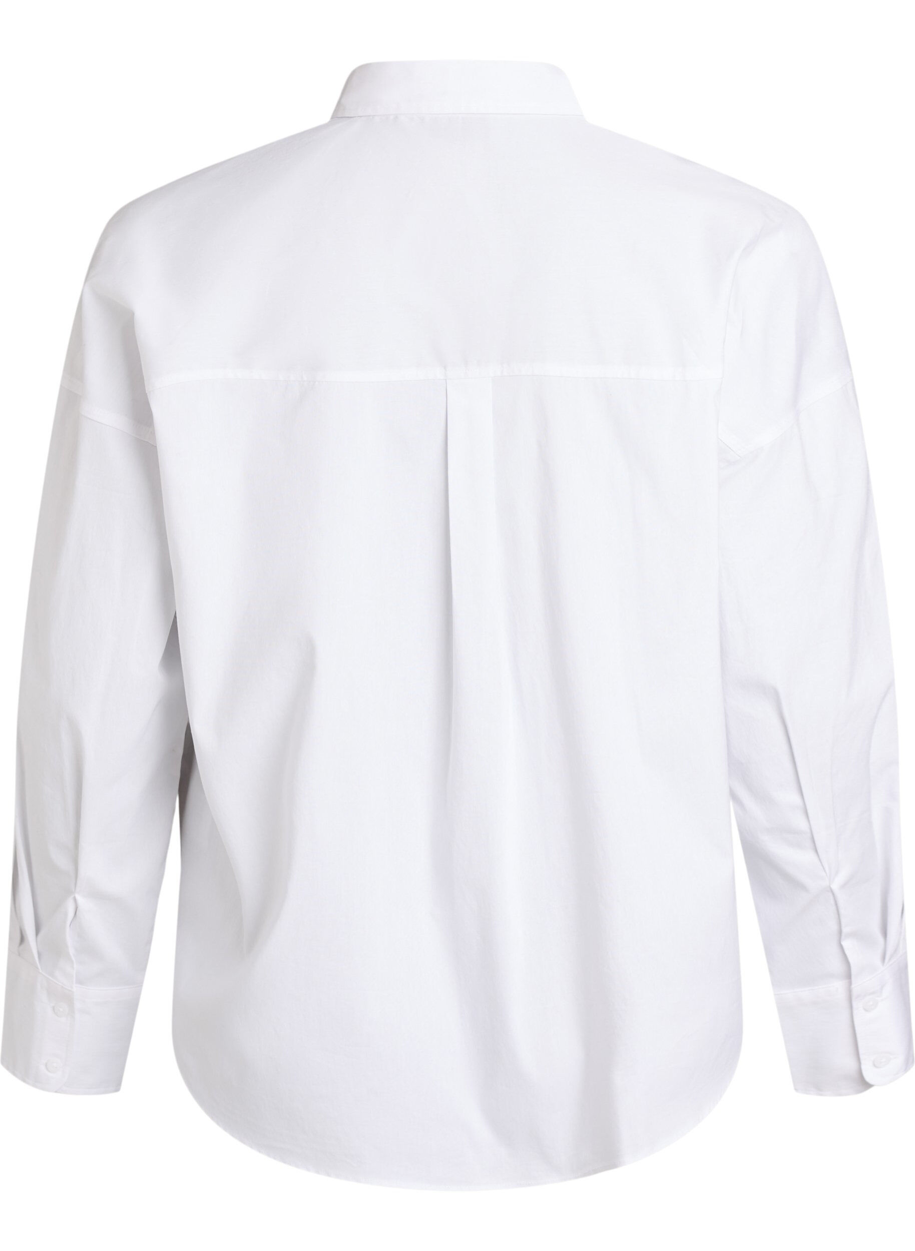 Zizzifashion Classic cotton shirt with a loose fit, White, Packshot image number 1