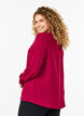 Blouse with lace detail, Red Plum, Model image number 1