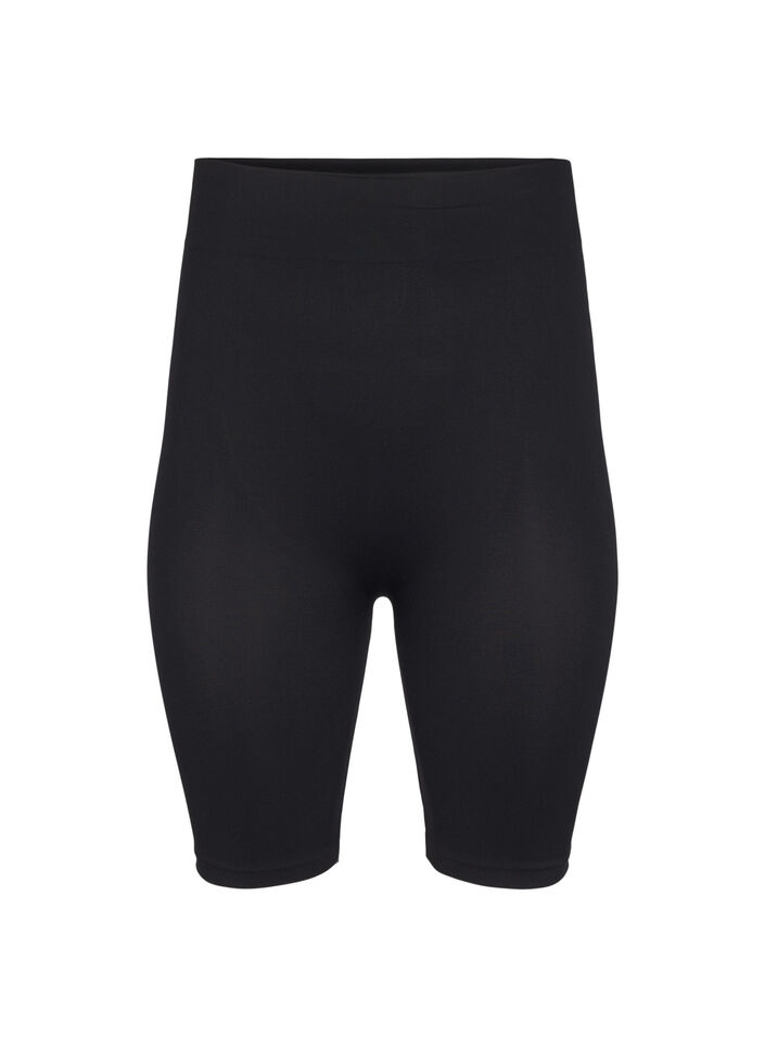 Seamless bike shorts, Black, Packshot image number 0