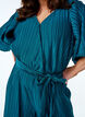Pleated jumpsuit with tie and wide sleeves, Blue, Model image number 3
