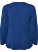 Jersey blouse with a ribbed texture and an A-line fit, Blue, Packshot image number 1