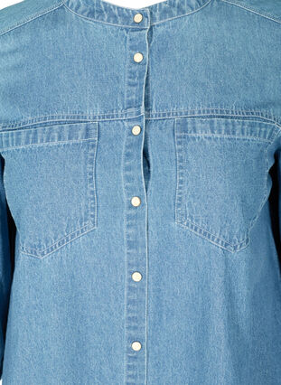 Long, cotton denim shirt, Blue denim ASS, Packshot image number 2