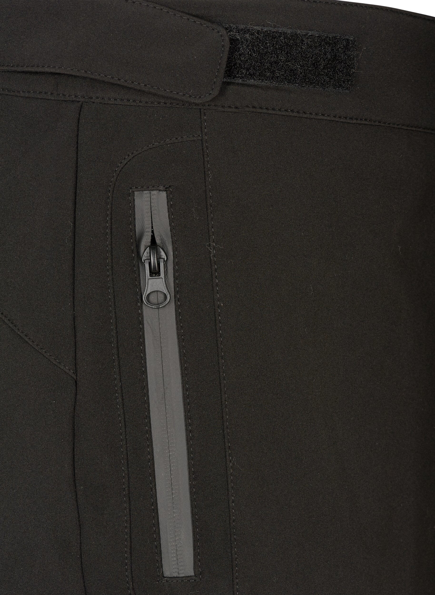 ZizzifashionSoftshell trousers with adjustable velcro, Black, Packshot image number 3