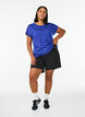 Loose workout t-shirt with short sleeves, Purple, Model image number 1