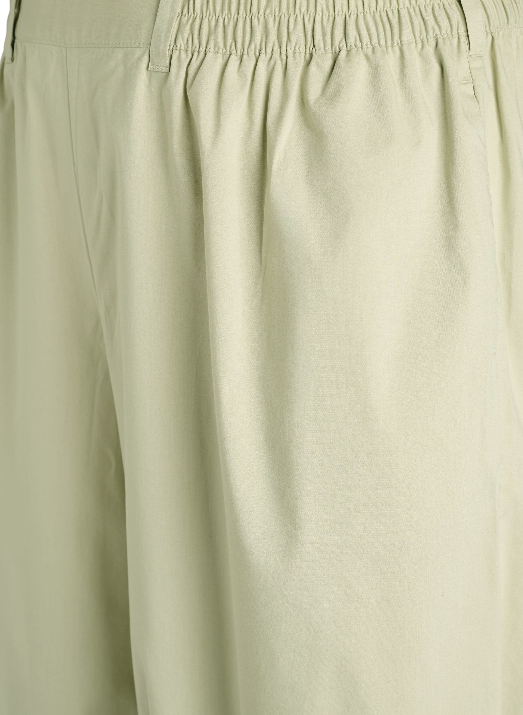 Zizzifashion High-waisted balloon trousers with an elasticated waistband, Green, Packshot image number 2