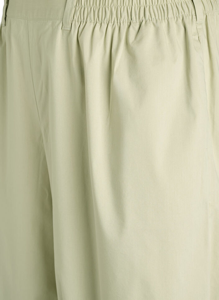 High-waisted balloon trousers with an elasticated waistband, Green, Packshot image number 2