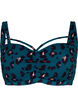 Bikini top with ruching and string, Leopard, Packshot image number 0