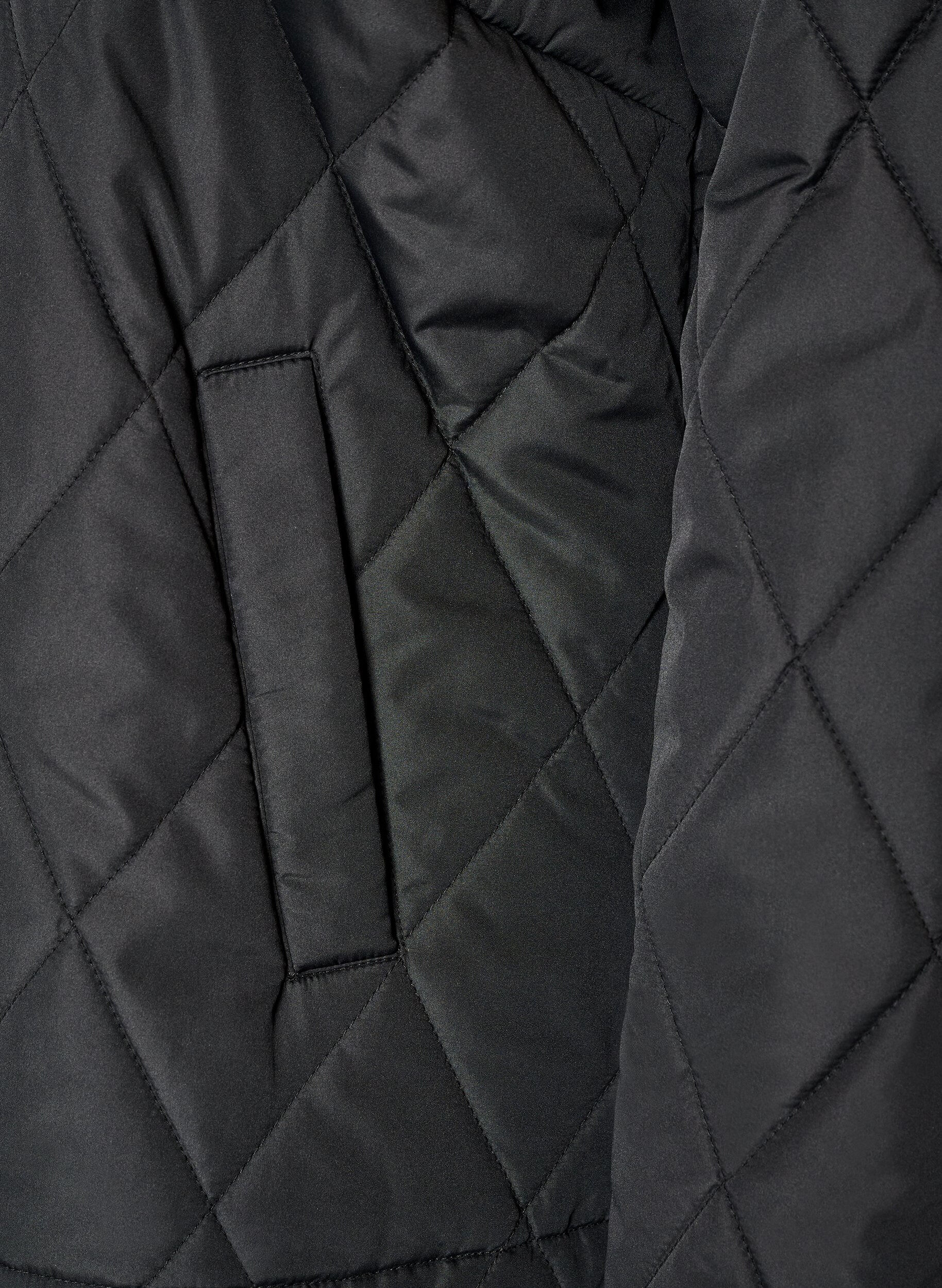 ZizzifashionLightly padded jacket with diamond quilt, Black, Packshot image number 3